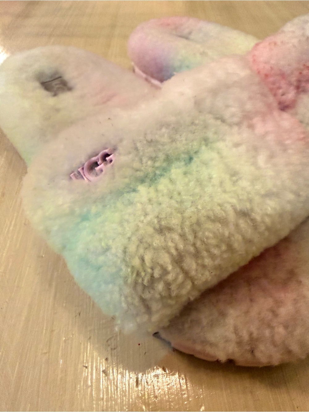 UGG Fluffy Yeah Slide Sandals - Pastel Magnolia Tie Dye sz 8